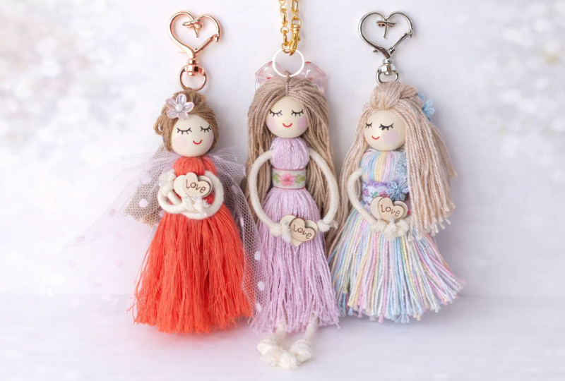 マクラメドールチャーム作り