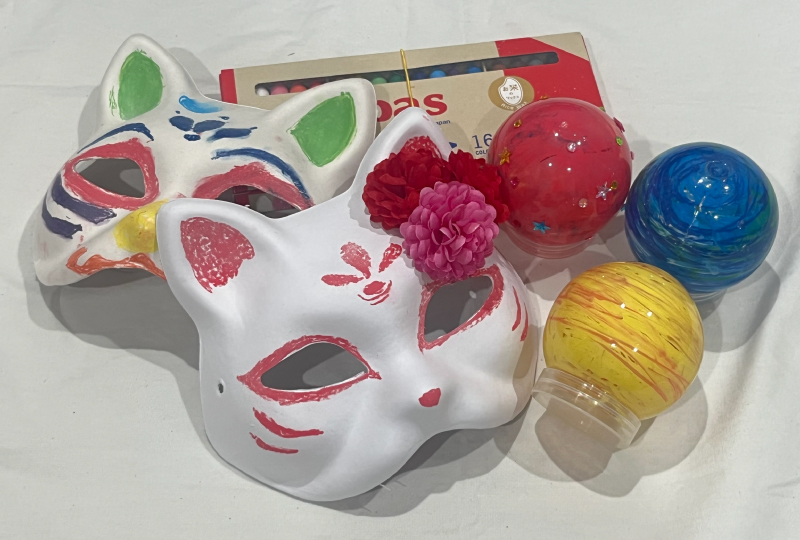 惑星ランタンとねこめん作り